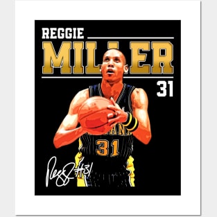 Reggie Miller Choke Sign Basketball Legend Signature Vintage Retro 80s 90s Bootleg Rap Style Posters and Art